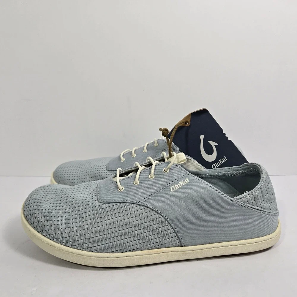 OluKai Nohea Moku Mens 8.5 Light Denim Boat Shoes Sneakers 10283-DNDN NEW